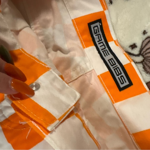 Orange and White Checkered Skirt - Picture 2 of 4